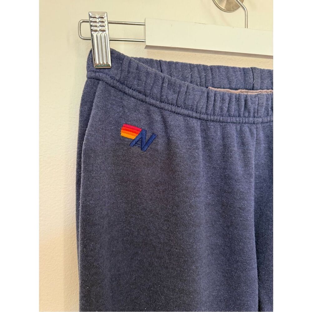 Aviator Nation Five Stripe Rainbow Sweatpants Classic Navy Colorway size Medium - Picture 6 of 15
